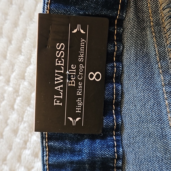 NANETTE LEPORE WOMENS WASHED BLUE DISTRESSED JEANS SIZE 8 NEW WITH TAGS - Picture 15 of 15